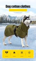 Ropa impermeable para perros grandes, chaleco grueso ajustable para perros, chaqueta con diseño de tira reflectante, abrigo para perros - details 1