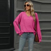Top para mujer, camiseta holgada lisa con cuello en V, ropa popular coreana elegante de liquidación, años 90 - details 28