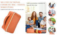 makeup travel bag makeup organizer bag large capacity travel cosmetic bag peachloft cosmetic bag