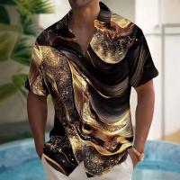 Camisas coloridas de verano para hombre, moda para actividades al aire libre, camisetas de manga corta con estampado láser, ropa de talla grande para hombre sin bolsillo - details 3