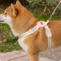 Conjunto de arnés y correa ajustables para perros, chaleco para caminar para mascotas transpirable multicolor con cuerda de tracción, correa para el pecho para perros para todas las estaciones - details 7