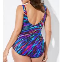 Bañador de una pieza con estampado para mujer, traje de baño Sexy, ropa de baño cerrada con realce, ropa de playa, piscina, - details 4