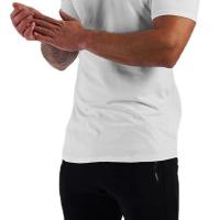 Camiseta de manga corta con cuello en V para hombre, prenda deportiva de algodón, ajustada, transpirable, para correr al aire libre - details 13