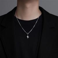 Collar de Acero Titanio Unisex con Zirconia y Estrellas Gemelas Diseño Exclusivo Hip-Hop Lujoso - details 2