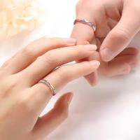 Anillo de pareja ajustable de plata pura con hilo rojo, alianzas de boda y anillos de promesa, regalo de San Valentín para mujer y hombre - details 4