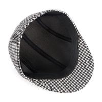 Otoño Retro a cuadros artista Vintage algodón pata de gallo boinas hombres gorra con visera sombrero de moda sombrero de pintor - details 0