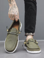 Zapatos de lona de hombre de talla grande para primavera y verano, estilo casual, ligeros y de un solo pedal. - details 9
