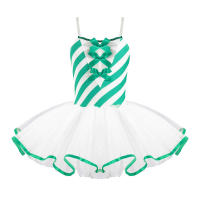 Vestido de baile de tutú de ballet a rayas de caña de caramelo para niños y niñas, disfraz de baile de patinaje artístico de Navidad para carnaval, fiesta temática de cosplay - details 11