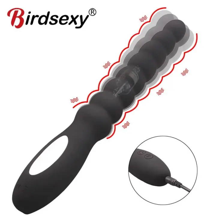 Vibrador de 10 velocidades, cuentas anales, masaje de próstata, doble Motor, estimulador de tapón Anal, vibradores con carga USB, Juguetes sexuales para hombres y mujeres - 1
