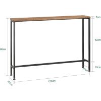 Mesa de Entrada Recibidor Mesa de Consola MDF y Hierro 120 x 80 x 20 cm FSB19-XL-N ES - details 2