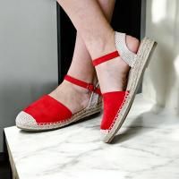 Zapatos de Verano de Lona de Yute con Tacón de Cuña Bajo y Hebilla Sencilla - details 23