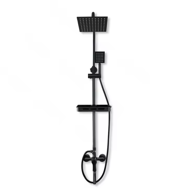 Conjunto de Grifo de Baño de Latón Contemporáneo TOPX Mezclador de Caliente y Frío, Cabezal de Ducha de Lluvia, Grifo de Ducha Portátil - 1