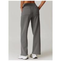 Pantalones acampanados de mujer con logotipo personalizado, con bolsillos, casuales, holgados, para yoga, deportivos. - details 12