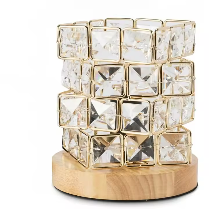 Lámpara de Sal con Cristal Natural 15W 220V Luz Nocturna Terapéutica de Iones Negros - 1
