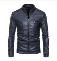 Nueva chaqueta de cuero para hombre, moda delgada de motocicleta juvenil, PU, de otoño e invierno - details 7