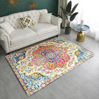 Pasillo persa de poliéster antideslizante, cocina bohemia, baño absorbente, suelo, edredón de entrada, alfombra lavable para el hogar - details 6