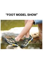 Sandalias transpirables para hombre, zapatos de senderismo de playa, suela gruesa, Punta cerrada, informales, para pesca - details 6
