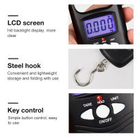 Báscula electrónica portátil de 50KG y 5G, Mini balanza colgante con retroiluminación LCD, báscula Digital de bolsillo, peso de equipaje, balanza de gancho de pesca - details 7
