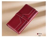 Cartera larga de cuero para mujer Anti-robo RFID, hecha de cuero genuino con lining de microfibra - details 12