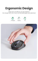 Ratón UGREEN inalámbrico 2,4G forma ergonómica clic silencioso 2400 DPI para MacBook Tablet ordenador portátil ratón - details 2