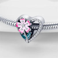 Perla de cereza rosa mágica en plata para pulsera DIY de 3mm, joyería para mujer, regalo de cumpleaños con piedra principal Natural - details 3