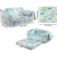 Sherpa suave plegable, cama convertible para niños y niñas, dinosaurio brillante - details 2