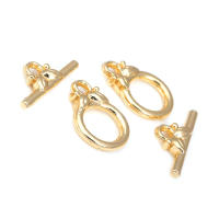Pulsera de Tirantes Geométricos de Latón Dorado 18K Clasps para Hacer Joyería DIY - details 78