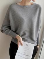 Suéter grueso con manga de murciélago para mujer, ropa para exteriores de otoño e invierno, suéter de punto versátil suelto e informal - details 1