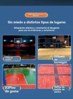 Balón de baloncesto talla 7 en caucho - Resistente al desgaste y antideslizante para entrenamiento y competición adulta (uso interior/exterior) - details 4