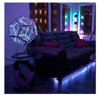 Luz de noche Led infinita, lámpara de arte de Color dodecaedro, espejo infinito, espacio creativo, luces de noche de arte fresco, decoración de habitación, novedad - details 5