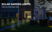 4pcs Luces de Jardín Solar Lámparas de Decoración con LED 120 para Fiesta de Jardín al Aire Libre  - details 5