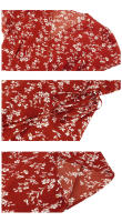 Summer floral print women boho short sleeve v neck split elegant a line party beach dress - details 16