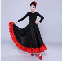 Falda de danza del vientre para niños, flamenco, español, toro volador, 360 grados, 1 pieza por lote - details 5