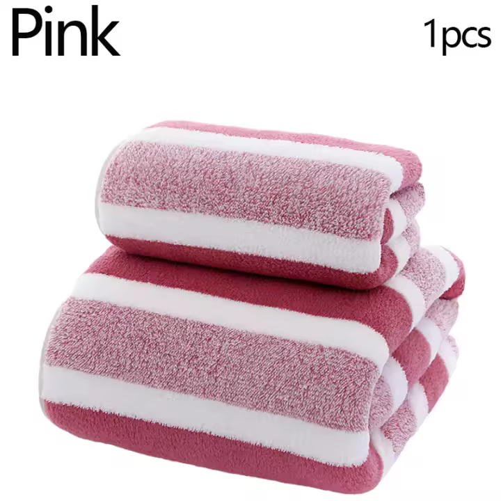 Juego de Patrón a Rayas Suave Toalla de Mano Secado Rápido Absorbente Comodidad para Hombres y Mujeres Tamaño Grande Empaque para el Hogar - 1