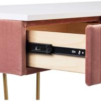 Mesa de Maquillaje Redonda con 3 Cajones Juego de Mesa Tocadora con Taburete - details 7