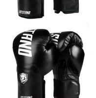 Guantes de Boxeo Profesionales de 10oz para Muay Thai, Sanda, combat-PU Duradero, Cómodos sin Cierres, 14 + - details 10