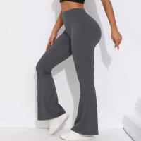 Pantalones acampanados con cintura en V, leggings de yoga de secado rápido de cintura alta, pantalones deportivos de pierna ancha para Fiess - details 32