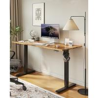 Escritorio Regulable en Altura con 2 cajones, 120 x 60 cm Escritorio Estable Eléctrico Regulable en Altura, Escritorio ergonómico de bipedestación Escritorio para Ordenador, Marrón Claro - details 11