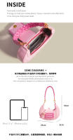 Bolso tejido para axila para mujer, bolsa de sillín con dientes de Luna, diseño de nicho, novedad de 2024 - details 2