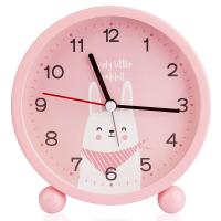 Despertador silencioso de animales con luz nocturna para niños,Despertador infantil simpático estampado ,Despertador analógico de cuarzo sin tic-tac, Bonito Reloj de escritorio,Decoración del hogar (osito,conejo y zorro) - details 0