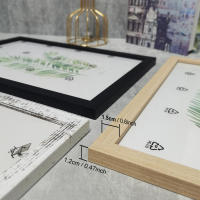 Marco De Fotos De Madera 3Pcs Para Pared De Fotos 10X15 15X20 20X25 Decoración Clásica Para Regalo Commemorative - details 1