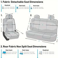 Juego completo de asientos delanteros y traseros para coche, fundas interiores automotrices de tela Universal para SUV, sedán y furgoneta - details 3