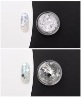Polvo de Efectos de Uñas KADS Set de 12 Colores Glitter para Decoración de Uñas con Lánticas de Copos de Nieve Joyas de Manicura - details 5