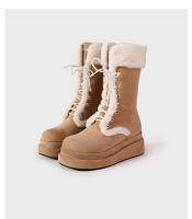 Botines de moda, botas cortas gruesas de tacón alto. - details 7