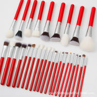 Pinceles de maquillaje de alta calidad al por mayor 30 piezas, juego de maquillaje rojo grande, pelo de animal, pelo de cabra, cepillo - details 15