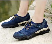 Zapatos deportivos de malla de verano para hombre, zapatos antideslizantes ligeros y transpirables a la moda para montañismo, zapatos informales para correr y viajes al aire libre - details 2