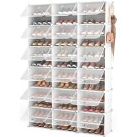 Zapatero de Plástico Portátil 8 Niveles, 32 Pares, Organizador para Armario, Entrada, Dormitorio, Pasillo Blanco, 2 x 8 - details 24
