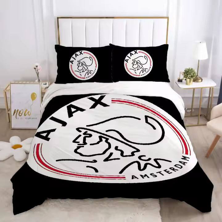 Juego de Ropa de Cama de Doble Acolchado Funda de Oso, Edredón, Funda de Almohada, Cubierta de Club de Cuadrillas - 1