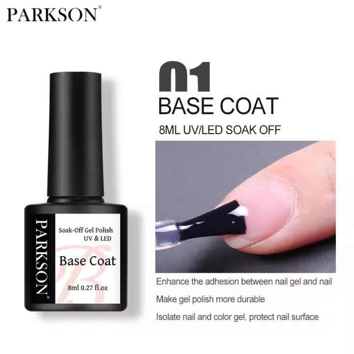 Parkson-esmalte de uñas semipermanente, Gel híbrido, capa Base superior, purpurina, para arte de uñas, UV, LED, 12ml - 1