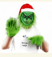 Gorro navideño de Santa Grinch para cosplay de monstruo de pelo verde - details 11